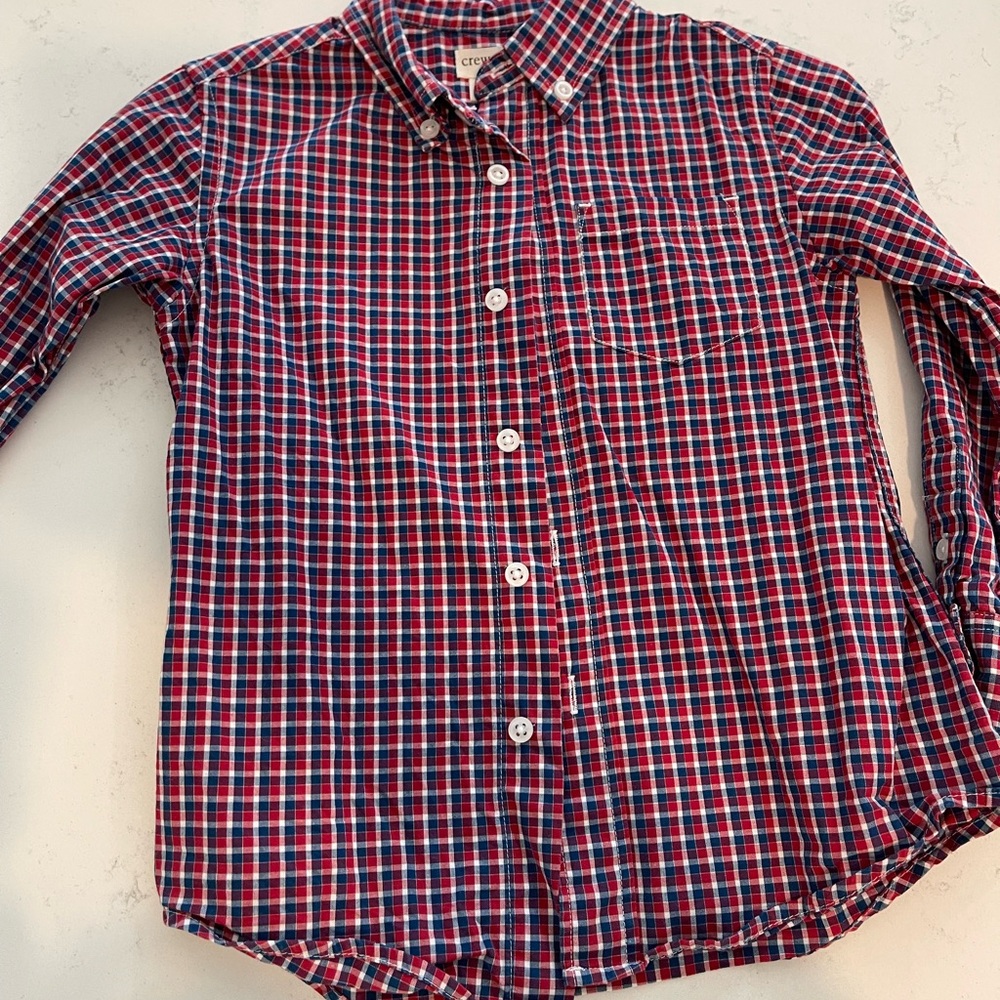Boys checkered button down